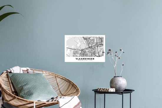 Stickers muraux - Plan de la ville - Vlaardingen - Nederland - 30x20 cm - Feuille adhésive - Carte