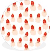 WallCircle - Wandcirkel ⌀ 90 - Sint - Sinterklaas - Kinderen - Jongens - Meisjes - Kind - Ronde schilderijen woonkamer - Wandbord rond - Muurdecoratie cirkel - Kamer decoratie binnen - Wanddecoratie muurcirkel - Woonaccessoires