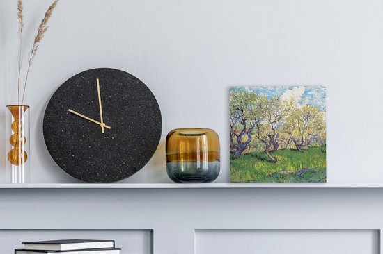 Tableau sur toile Verger avec pruniers en fleurs - Vincent van Gogh - 20x20 cm - Décoration murale