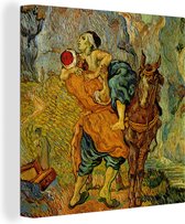 Canvas Schilderij De barmhartige Samaritaan - Vincent van Gogh - 90x120 cm  - Wanddecoratie | bol.com