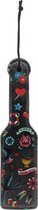 Printed Paddle - Old School Tattoo Style - Black - Bondage Toys