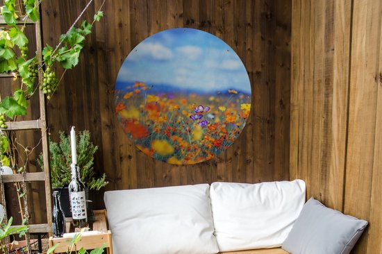 Garden Circle Cosmos - Couleurs - Printemps - 90x90 cm - Affiche Jardin
