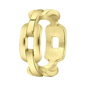 Lucardi Dames Goldplated ring Odila - Ring - Cadeau - Staal - Goudkleurig