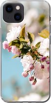 Geschikt voor iPhone 13 hoesje - Bloemen - Bloesem - Lente - Siliconen Telefoonhoesje