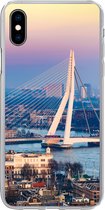 Geschikt voor iPhone Xs Max hoesje - Rotterdam - Skyline - Zonsondergang - Siliconen Telefoonhoesje