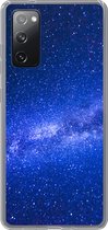 Geschikt voor Samsung Galaxy S20 FE hoesje - Sterrenhemel - Heelal - Blauw - Jongens - Meisjes - Kinderen - Siliconen Telefoonhoesje