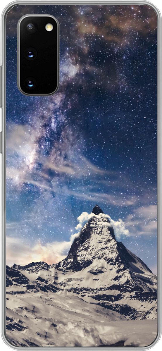 Telefoonhoesje Geschikt voor Samsung Galaxy S20 hoesje - Bergen - Sterren - Heelal - Jongens - Meisjes - Kinderen - Siliconen Telefoonhoesje Telefoonhoesje