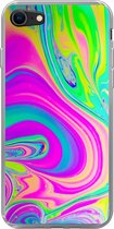 Geschikt voor iPhone 7 hoesje - Vormen - Kleur - Kunst - Psychedelisch - Siliconen Telefoonhoesje