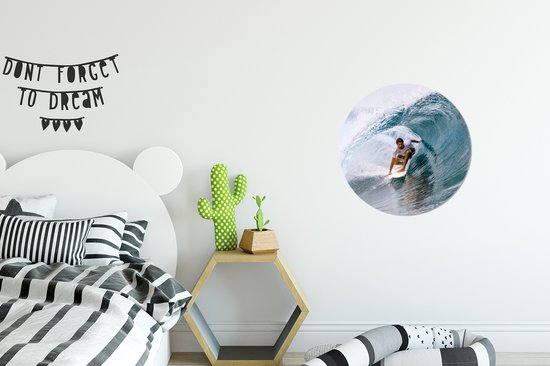 WallCircle - Wall Circle - Wall Circle Indoor - Surfing Man - 30x30 cm - Décoration murale - Peintures Ronds