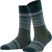 Burlington Sokken Ancient Fair Isle Dames 27032 - Groen 7450 forest Dames - 36-41