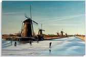 Schilderij Nederland schaatsen 90 x 60 Artello - handgeschilderd schilderij met signatuur - schilderijen woonkamer - wanddecoratie - 700+ collectie Artello schilderijenkunst