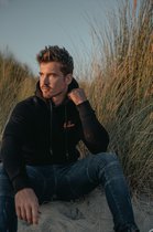 Malelions Men Split Hoodie- Antra/Orange - M