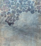 Fotobehang - Blue Leaves Abstract 225x250cm - Vliesbehang