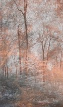 Fotobehang - Colorful Forest Abstract 150x250cm - Vliesbehang