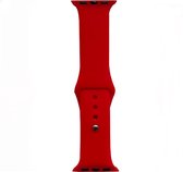 Hidzo Horlogebandje - Geschikt voor Apple Watch Series 1/2/3/4 - 42MM / 44MM - Siliconen - Rood