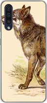 Geschikt voor Samsung Galaxy A50 hoesje - Wolf - Roofdier - Planten - Siliconen Telefoonhoesje