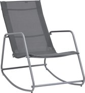vidaXL Tuinschommelstoel 95x54x85 cm textileen grijs