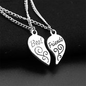 Best friend ketting zilverkleurig met 6 rondingen