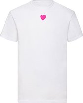 T-shirt Heart Pink Velvet - White (M)
