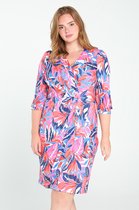 Paprika Dames Korte jurk in tricot met een bloemenprint - Jurk - Maat 48
