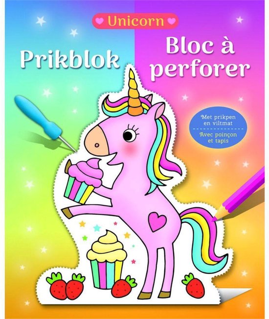 Thumbnail van een extra afbeelding van het spel Prikblok Unicorn / Bloc à perforer Unicorn