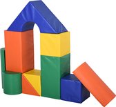 HOMCOM Bouwsteenset schuimstof bouwspeelgoed voor kinderen van 1–3 jaar 11-delige set PU EPE 3D0-005
