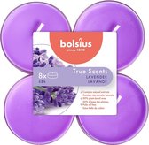 48 stuks Bolsius lavendel - lavender maxi geurtheelichtjes (8 uur) clear cups True Scents