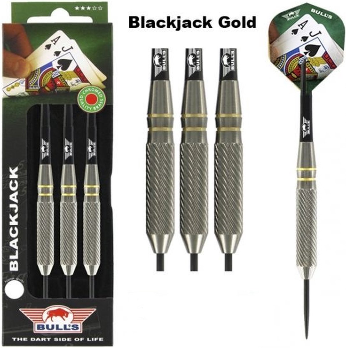 Bull's Black Jack Brass Gold - Dartpijlen