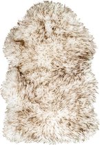 Schapenvacht - Elly Wit Bruin 60x90cm