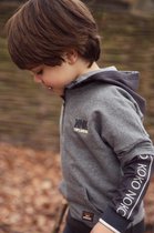 Koko Noko jongens hoodie met rits Grey Melee