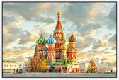 Kathedraal van de Voorbede van de Moeder Gods in Moskou - Foto op Akoestisch paneel - 120 x 80 cm