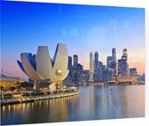 Uitzicht op de skyline van Marina Bay in Singapore  - Foto op Plexiglas - 60 x 40 cm