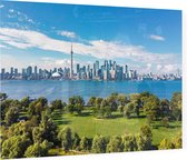 Indrukwekkende meer van Ontario voor de skyline van Toronto - Foto op Plexiglas - 90 x 60 cm