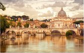 Sint-Pieter en Engelenbrug over de Tiber in Rome - Foto op Forex - 45 x 30 cm