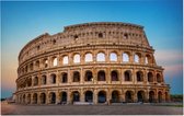 Verlaten Colosseum voor een blauw lucht in Rome - Foto op Forex - 120 x 80 cm