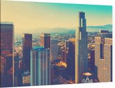 Skyline van downtown Los Angeles vanuit de lucht - Foto op Canvas - 90 x 60 cm