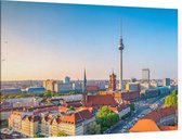 Stijlvolle skyline van Berlijn met beroemde televisietoren - Foto op Canvas - 45 x 30 cm