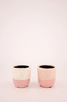 - planter ceramic ø8x8.5cm c / 2 - pink mix - 8x852x
