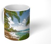 Mok - Uitzicht op de zee tussen de palmbomen op Maui - 350 ML - Beker