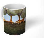 Mok - Koffiemok - Foto kippenpoten afdruk - Mokken - 350 ML - Beker - Koffiemokken - Theemok