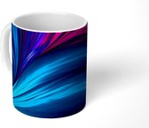 Mok - Abstracte achtergrond met de kleuren van een pauw - 350 ML - Beker