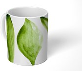 Mok - Koffiemok - Waterverf - Bladeren - Planten - Mokken - 350 ML - Beker - Koffiemokken - Theemok