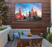 Regenboog over het Rode Plein en Kremlin in Moskou - Foto op Tuinposter - 60 x 40 cm