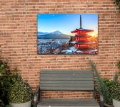 De beroemde Chureito Pagoda voor Mount Fuji in Fujiyoshida - Foto op Tuinposter - 150 x 100 cm