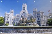 De beroemde fontein van Cibeles op een zomerdag in Madrid - Foto op Tuinposter - 225 x 150 cm