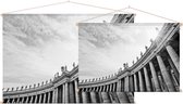 Zuilengalerij van het Sint-Pietersplein in Rome - Foto op Textielposter - 120 x 80 cm
