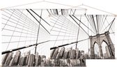 Artistiek beeld van de Brooklyn Bridge in New York City - Foto op Textielposter - 120 x 80 cm