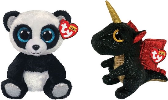 som thuis Aangenaam kennis te maken Ty - Knuffel - Beanie Boo's - Bamboo Panda & Grindal Dragon | bol.com