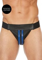 Shots - Ouch! Stoere Jockstrap met Rits - S/M blue S/M