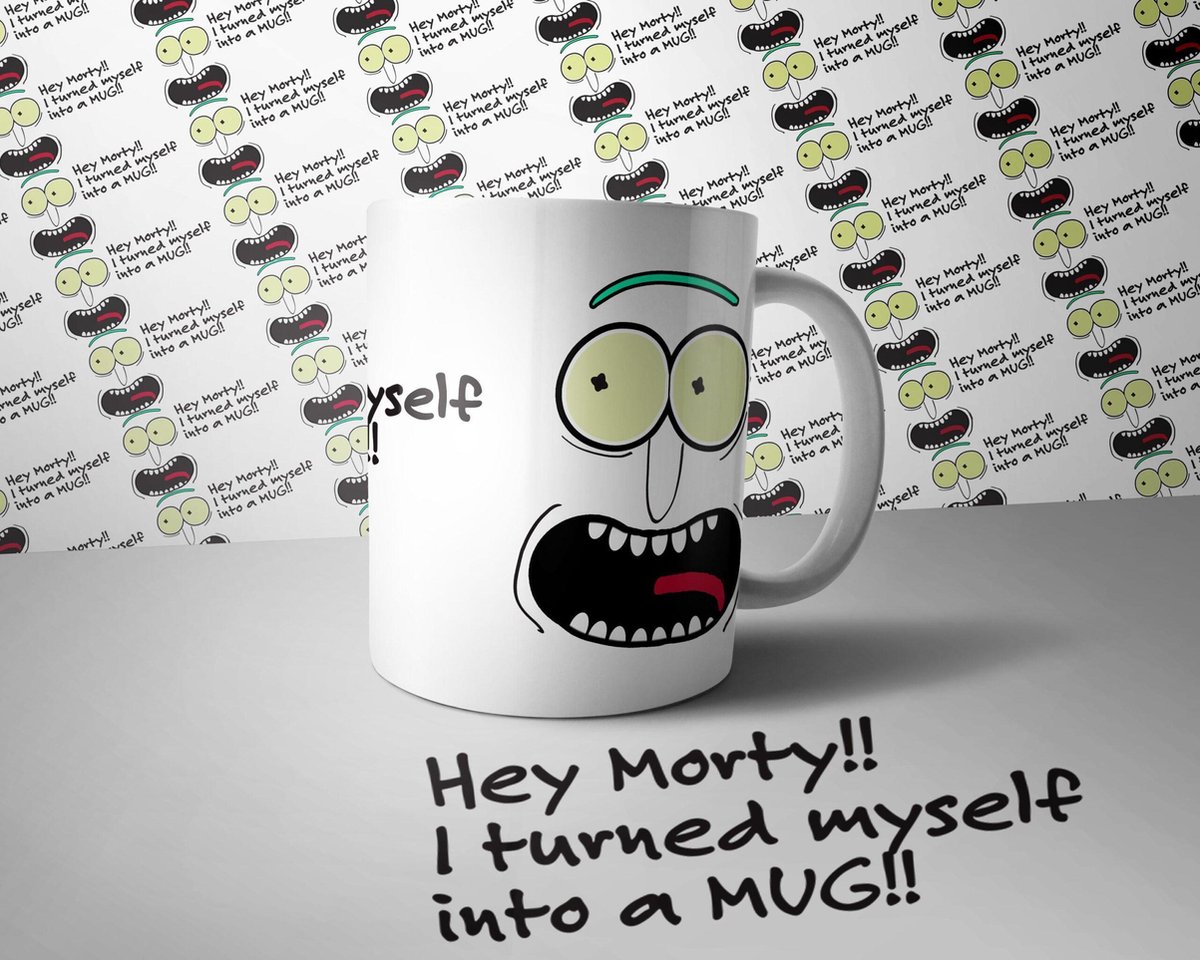 Hey Morty, I turned myself into a mug! – beker